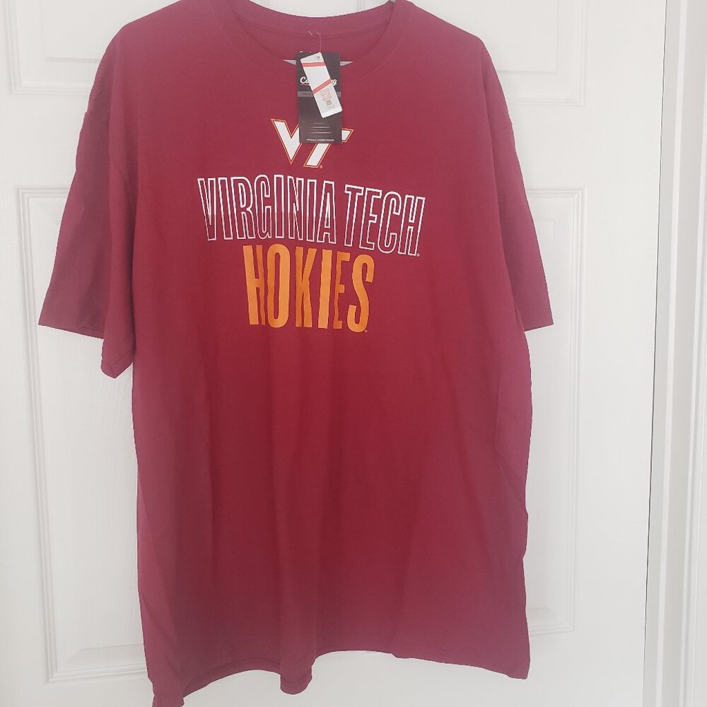 Virginia Tech Hokies Men's Captivating Brand Cotton T-Shirt Maroon Size 2XL NWT